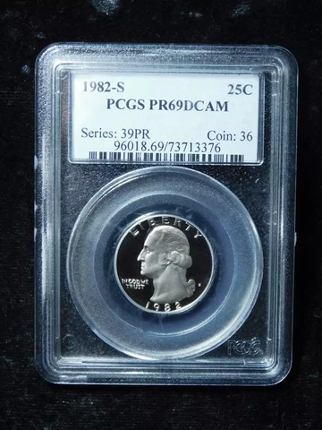 1982-S Proof Washington Quarter - PCGS PR69DCAM Clad Cover