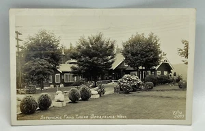 De colección RPPC Snoqualmie Falls Lodge Ellis Foto Postal Cascadas - Imagen 1 de 2