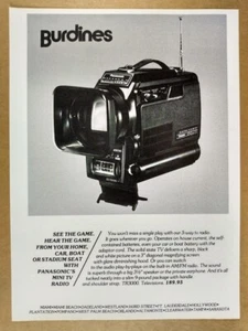 1979 Panasonic TR3000 tragbares TV TV-Radio Vintage Druck Werbung - Bild 1 von 1