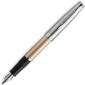 Waterman Embleme Emblème Deluxe Gold Chrome Trim Medium Nib Fountain Pen - Picture 1 of 4