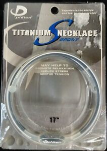 Phiten Titanium Necklace, 17", Clear/White, Sports Performance