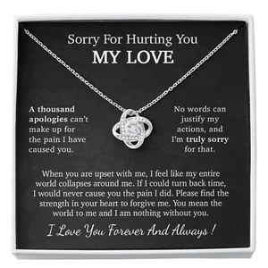 I’m Sorry Necklace Gift, Apology Gift For Her, Forgiveness Gift - Picture 1 of 9