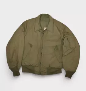 Vintage Military Jacket Mens L Short Cold Weather High Tempurature Bomber Lined - Picture 1 of 10