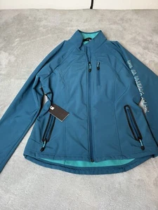 Rank 45 Myrtis Softshell Jacket Men’s Large Teal Full Zip Concealed Carry Pocket - Picture 1 of 9