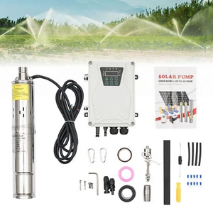 Bomba de agua solar sumergible 270W 3" DC 24V bomba de pozo de diámetro profundo + controlador MPPT - Imagen 1 de 22