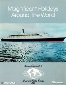 Cunard Linne - Queen Elizabeth - Premier World Cruise - 1975 - Picture 1 of 3