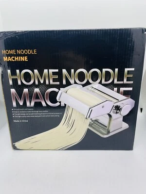 Stainless Steel Fresh Pasta Noodle Maker Roller & Cutter Manual Hand Crank Home - Image 1 of 4