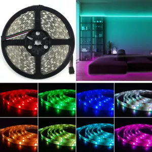 16FT 12V 300 LED Strip Light 3528 5050 5630 SMD RGB Ribbon Tape Waterproof Lamp - Picture 1 of 21