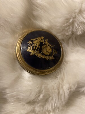vintage metal purse compact mirror Courting C...