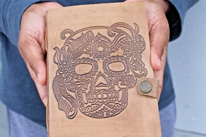 Ghostwriting Leder Tagebuch mit Schloss handgefertigte personalisierte Ledergeschenke Männer - Bild 1 von 14