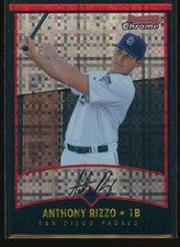 Anthony Rizzo 2011 Bowman Chrome Throwbacks X-Fractor RC /25