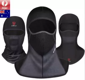 Fleece Balaclava Windproof Motorcycle Ski Face Mask Running Cycling Hat Helmet - Picture 1 of 10