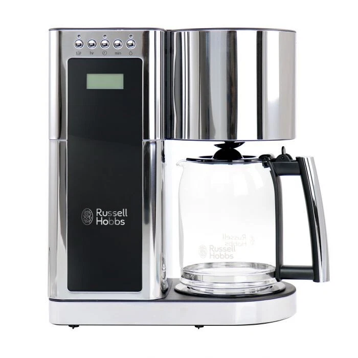 Russell Hobbs Glass Series 8-Cup Coffeemaker, Black & Silver, CM8100BKR, NEW - Image 1 of 1