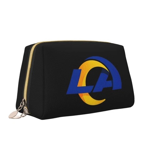St. Louis Rams Portable Cosmetic Bag Leather Makeup Bag Mini Storage Bag Cover