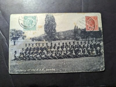 Cubierta de postal RPPC de Nyasalandia Británica de 1928 Fort Johnston al Congo Belga Foto 1 de 2