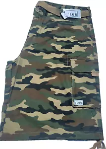 Mens Pro Club Shorts #50 , 15 Inch Inseam . Green Camo ( Big N Tall) - Picture 1 of 3