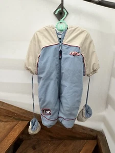 Schneeanzug 62 / 68 Outdoor Overall Anzug Winter warm gefüttert Fäustlinge Baby - Bild 1 von 9