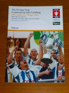2003 Carlberg FA Vase Final @ Upton Park***AFC SUDBURY v BRIGG TOWN**10 May 2003 - Picture 1 of 2