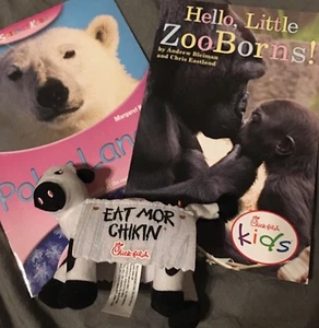 LOT OF 3 CHICK-FIL-A KIDS MEAL 1 STANDING COW, 1 ZOO BORNS & 1 POLAR LANDS BOOKS - Picture 1 of 7