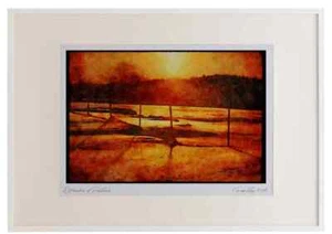 Quebec Rustic 262056 Saguenay Winter, Charlesvoix Watercolour Picture Frame - Picture 1 of 1