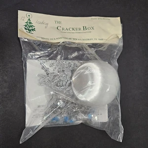Cracker Box Perlen Ornament Set Weihnachten "Eisberg" Retired Vintage - Bild 1 von 9