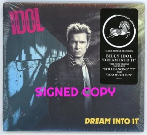 Signed Billy Idol Art Card inside Sealed Dream Into It CD In Hand - Picture 1 of 3