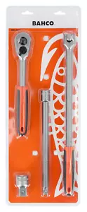 Bahco SB81-SET1 1/2" Drive 4 Piece Ratchet & Accessories Set - Breaker Bar etc - Picture 1 of 2