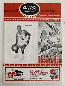 1965-66 St. Louis Hawks Official Basketball Magazine,Greer,Chamberlain, (B190)