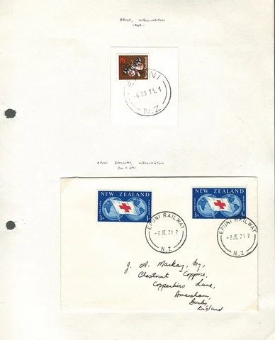 New Zealand Cover Epuni and Epuni Railway Cancel 1971 to Amersham England Cover