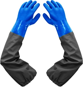 PVC Chemical Resistant, Long Rubber, Heavy Duty Waterproof Gloves for Chemical a - Picture 1 of 12
