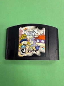 NINTENDO N64 RUGRATS IN PARIS THE MOVIE THQ VIDEO GAME WORKING- BAD STICKER - Picture 1 of 3