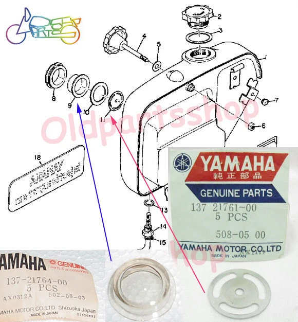 Yamaha YCS1 YA6 YGS5 YL2 CS3 YDS5 DS6 AS2C YAS1C Oil Tank Lens NOS 2T Gauge Lens