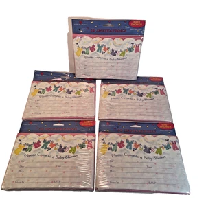 Lot 50 American Greetings Baby Shower Please Come Invitations Single Panel Card - Picture 1 of 4