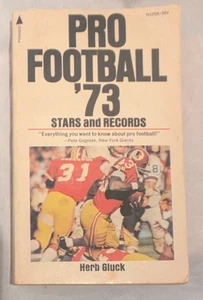 Vtg Pro Football '73 Stars and Records Herb Gluck Pyramid Books 1st Printing VG+ - Picture 1 of 4