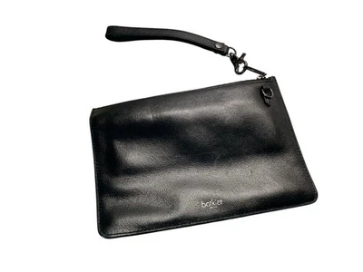 BOTKIER  NEW YORK TZ  WRISTLET WALLET BLACK LEATHER  CLUTCH  ORGANIZER - Image 1 of 4