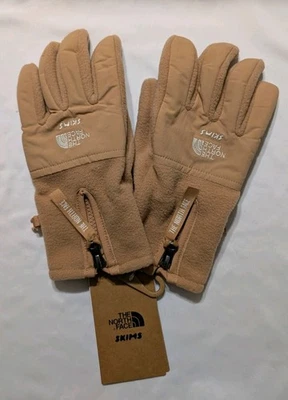 Luvas de lã The North Face x SKIMS retrô Denali, cor ocre, tamanho grande novas com etiquetas - Imagem 1 de 4