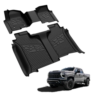 LASFIT Floor Mats for Chevy Silverado 2500HD / 3500HD 2020-2026 Crew Cab Liners - Image 1 of 4
