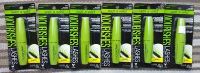6 Packs of Wet wild mascara nourishes lashes C137 very black - image 1 of 2