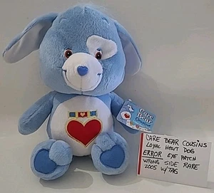 Care Bear Cousins Loyal Heart Dog 13"  Plush 2005 Error Eye Patch Wrong Side   ⬇ - Picture 1 of 22
