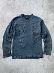 Vintage Y2K G Star Avant Garde Drab Faded Sweater Size L - Picture 1 of 15