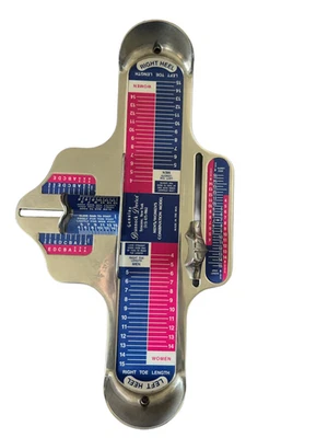 Combinación de dispositivos Brannock (hombre/mujer de EE. UU.) genuino hecho en EE. UU. Foto 1 de 2