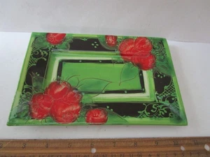 Vintage Signed Poterie Galtie Atelier France Dish Pottery Floral Design - Picture 1 of 3