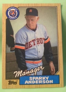 1987 Topps - Sparky Anderson #218 - Detroit Tigers - Picture 1 of 2