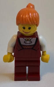 LEGO Studios 1380 Werewolf Ambush Lady Minifigure woman orange hair maroon top - Picture 1 of 6