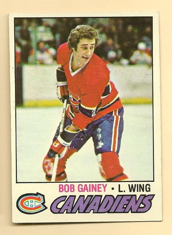 1977 Topps Hockey Set BOB GAINEY Card  - Image 1 of 1