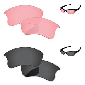 Lenslog Black & Crystal Pink Replacement Lenses For-Oakley Flak jacket XLJ - Picture 1 of 6