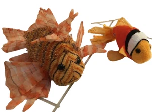 Webkinz Lionfish(HM355) & Lil'Kinz Tomato Clown Fish (HS516) - Picture 1 of 8
