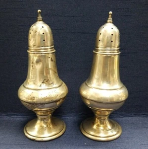 Sterling Silver Vintage Salt & Pepper Shaker 4.75"×2" 2.46 Troy Ounces - Picture 1 of 6