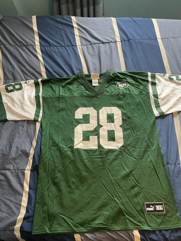 Puma Curtis Martin New York Jets NFL Football Jersey Xl  (ink stains) see photos Cover