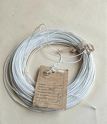 Lot of (10 Meters) SILVER PLATED 0.50mm² COPPER TEFLON Wire AUDIO Cable USSR - Image 1 of 3